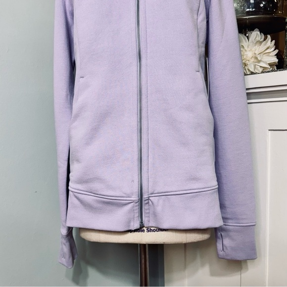 Lululemon Scuba Full Zip Hoodie Jacket Purple Lilac Ether Size 14 NWT - Picture 4 of 10
